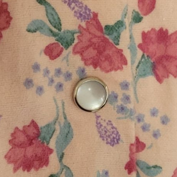 NWT Dead Stock Vintage Vandemere Floral Lace Night Gown House Coat Pearl Snap - Picture 8 of 11